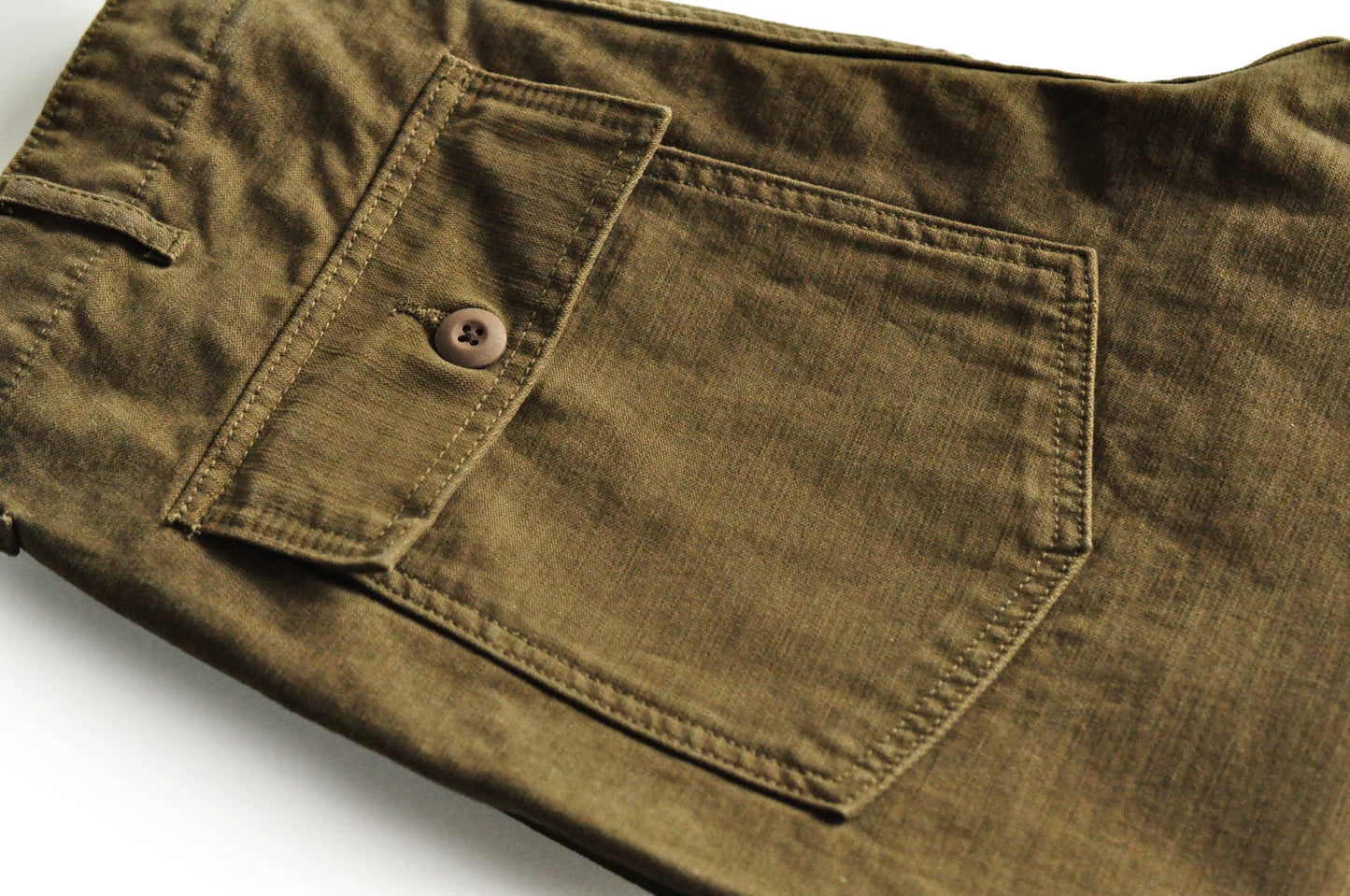 SauceZhan OG107 Utility  Katonai  Klasszikus Cargo Olive Férfi  Nadrág Szatén Pamut Egyenes Fazonú