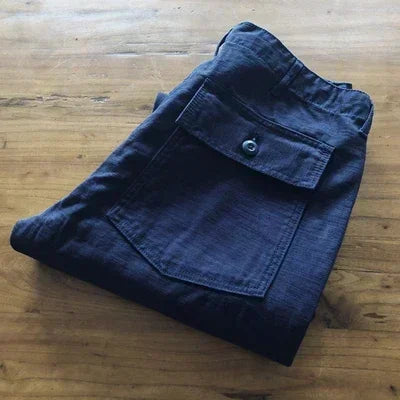 SauceZhan OG107 Utility  Katonai  Klasszikus Cargo Olive Férfi  Nadrág Szatén Pamut Egyenes Fazonú
