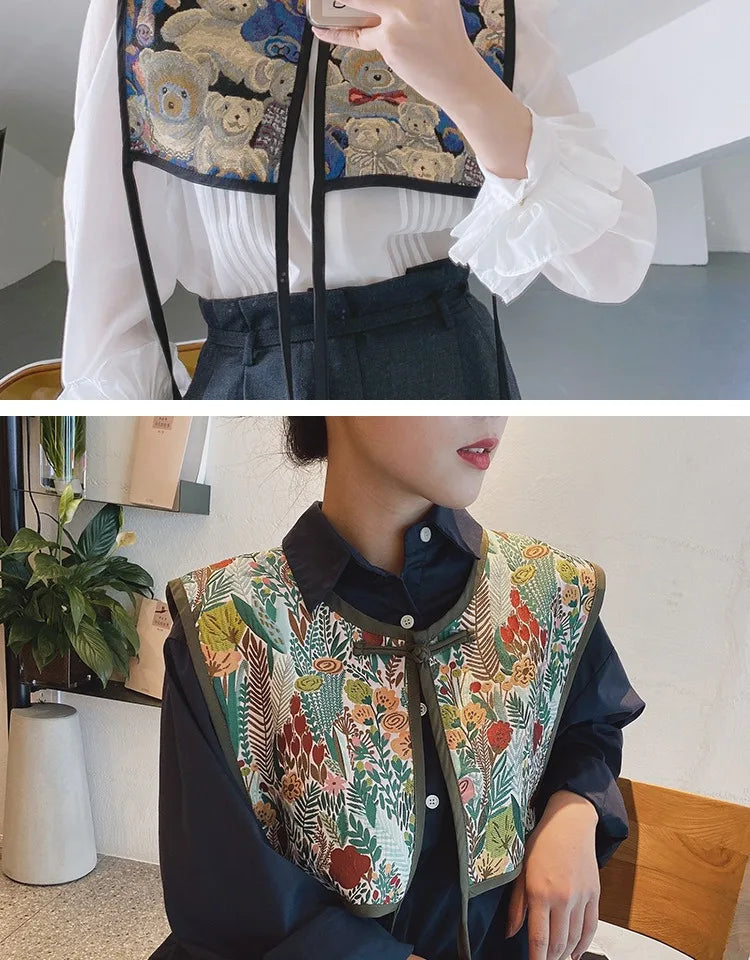 Mellények Női Hímzett Fűzős Sikkes Vintage Mindenféle Alkalmi Koreai Divat Nyári Klasszikus Elterjedt Mellény Harajuku Finom