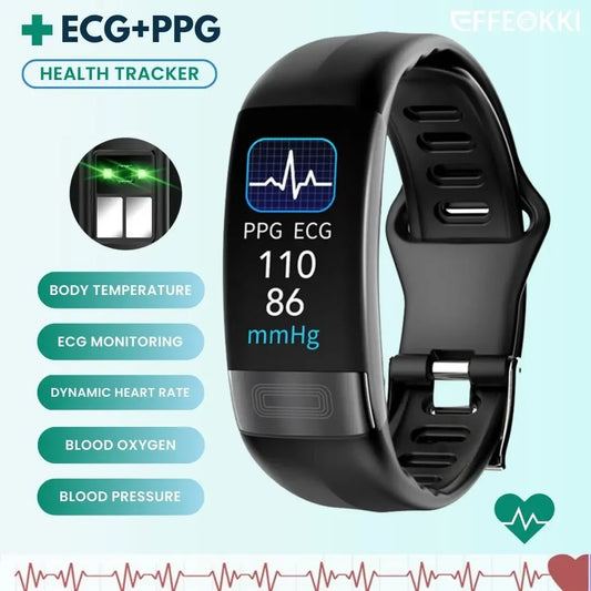 Smartwatch EKG intelligens csuklópánt vízálló P11 Plus intelligens karkötő aktivitáskövető vér oxigén intelligens karkötő fitnesz karkötő