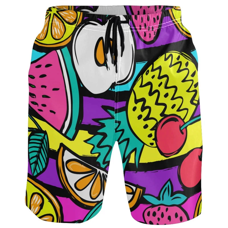 Vicces kacsa mintás férfi strandnadrág 3D mintás állatmintás boardshort