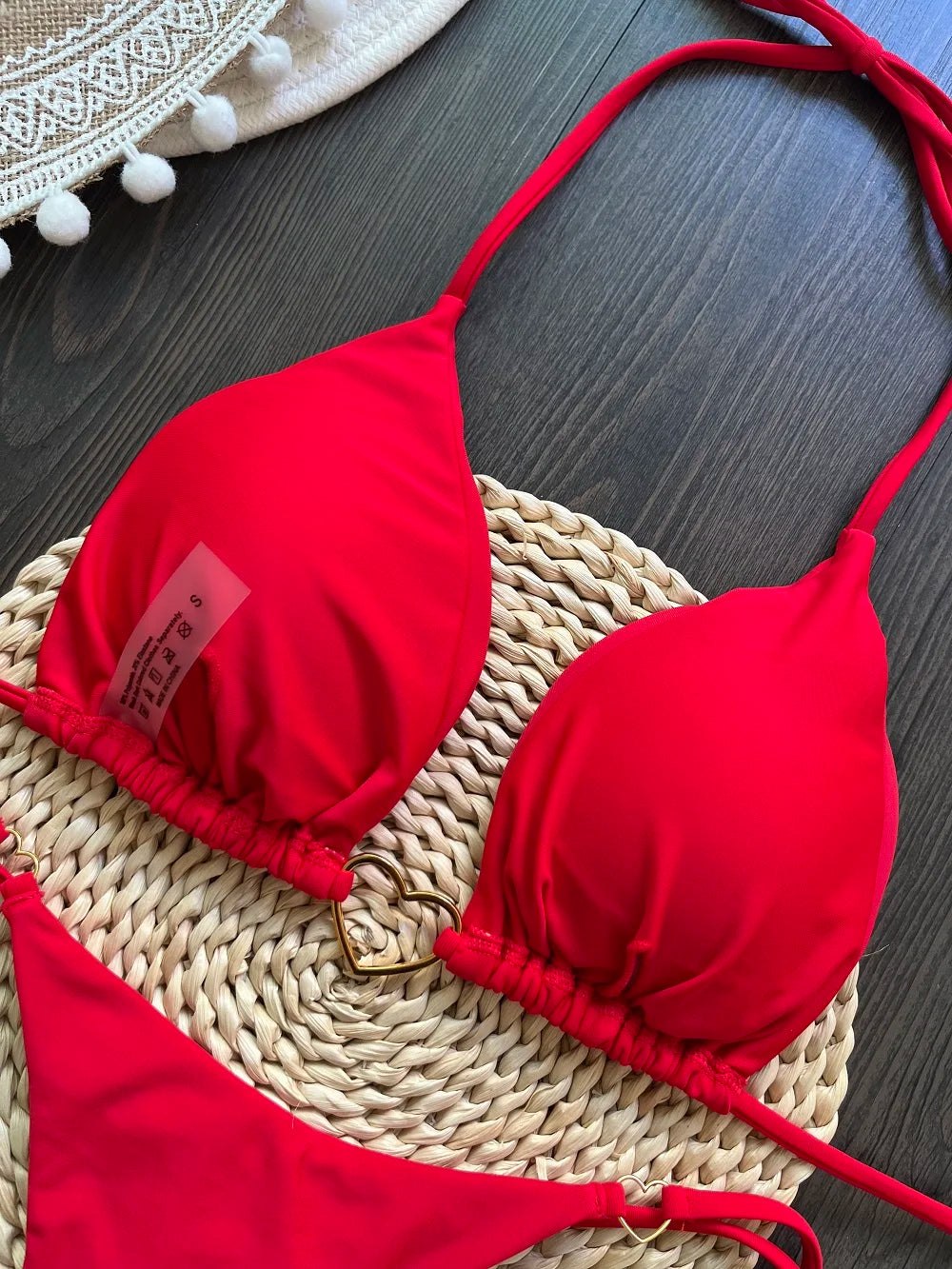 RUOTONSEPT Szexi Pántnélküli Egyszínű Bikini Szett Női Fürdőruha Kétrészes Háromszög Tanga Fürdőruha Brazil Bikinik