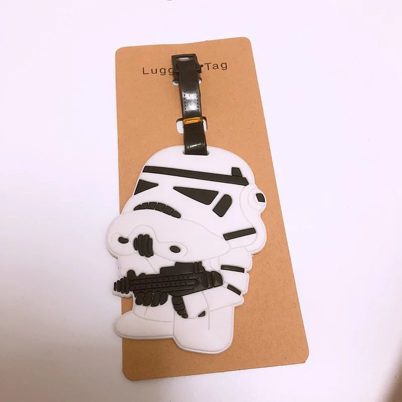 Star Wars utazó poggyászcímke rajzfilmfigura aranyos bőrönd azonosító címke beszállópoggyász címke divatos medál dísz ajándék