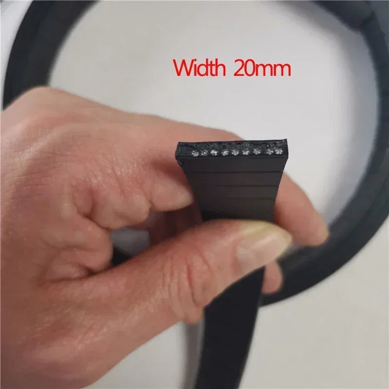 TPU beépített acélhuzal lapos övek fitneszeszközökhöz, vastagság 2 mm, szélesség 20/25/30/40 mm, lábhajtású gépmeghajtó tartozékok