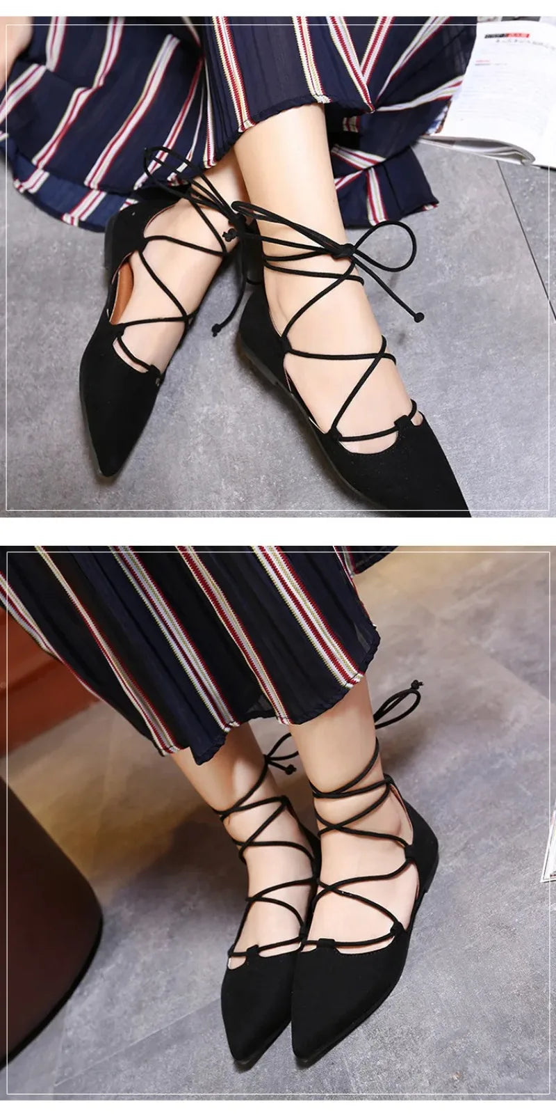 Új női cipők, divatos, hegyes hegyű római szandálok, gyönyörű csipke, üreges kivágású alkalmi cipők, női designer cipők, Zapatos Mujer