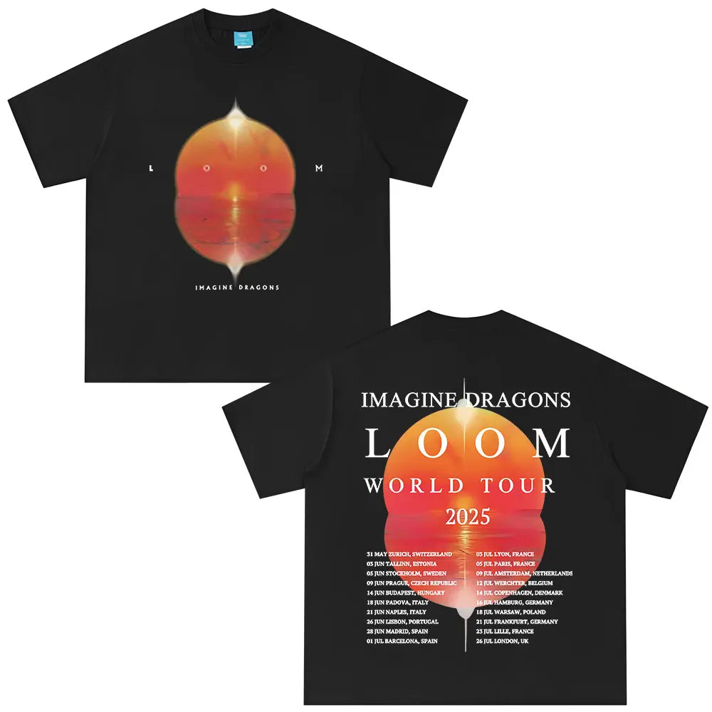 Imagine Dragons Band Loom World Tour 2025 póló Férfi Női ruházat