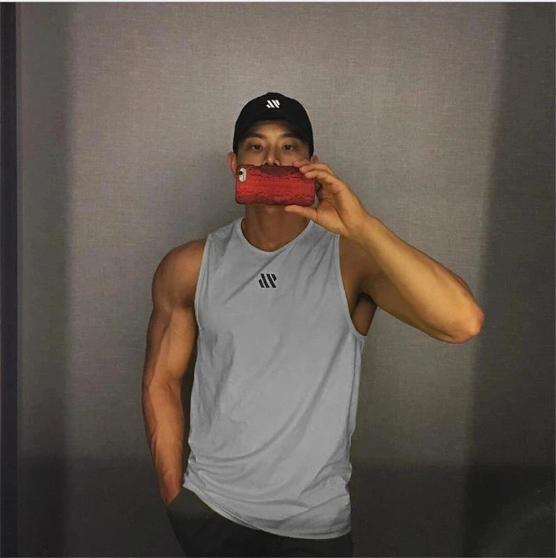 2024 Férfi fitnesz Tank top ujjatlan hálós lélegző sport Alsóing