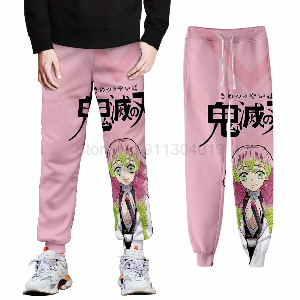 Kimetsu No Yaiba Tomioka Giyuu Fiú Lány Hosszú Nadrág Demon Slayer Melegítőnadrág Férfi Női Anime Rajzfilm Sportruházat