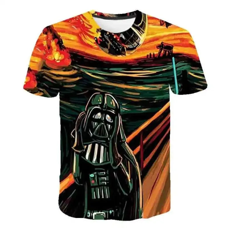 Star Wars 3D-s nyomtatott gyerek rövid ujjú, filmes mintás póló, lélegző, utcai viselet, rajongóknak, mindennapi viselet és ajándék