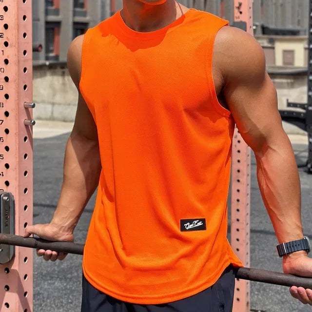 2025 Nyári Új Trend Férfi Tank Top Hálós  Sport Fitness  Ujjatlan Gyorsan Száraz
