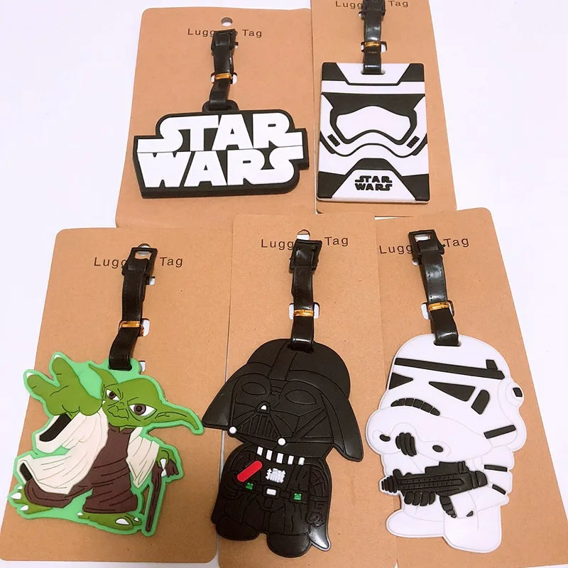 Star Wars utazó poggyászcímke rajzfilmfigura aranyos bőrönd azonosító címke beszállópoggyász címke divatos medál dísz ajándék