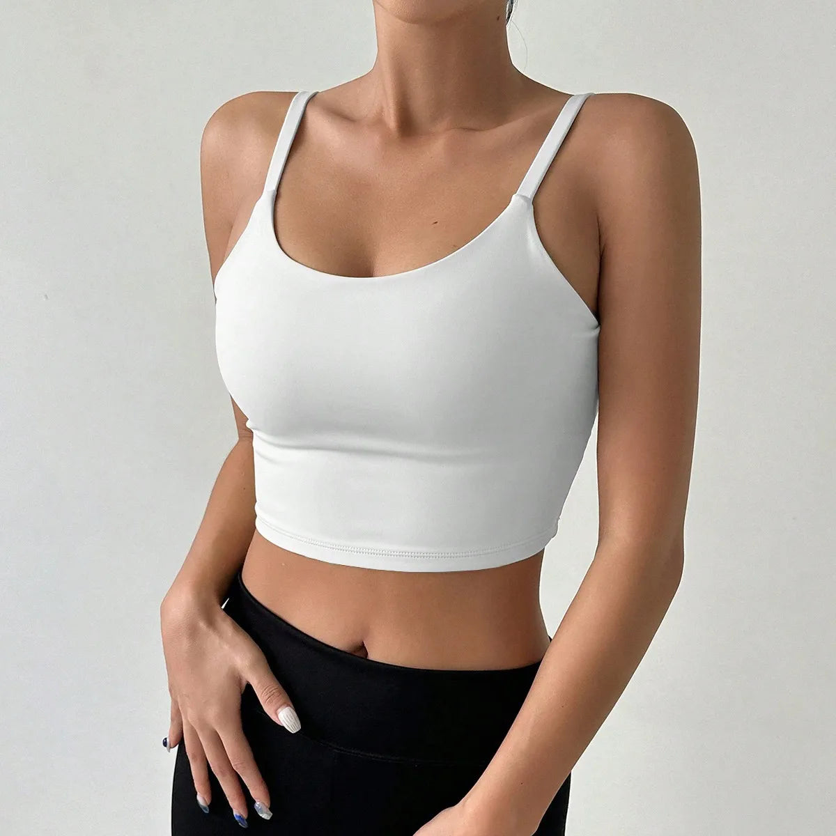 Jóga alsónemű nőknek, lélegző, tömör, U alakú fitnesz sportmelltartó felső melltartóval, edzőteremben, sportos, feszes edzéshez, jog futó mellény