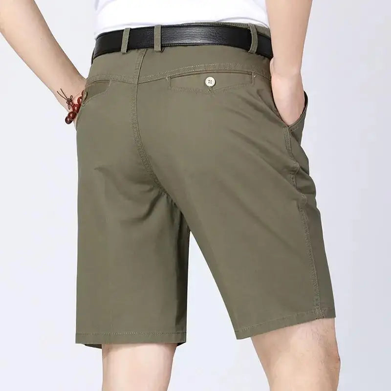 100% pamut rövidnadrág férfiaknak, térdig érő boardshorts, klasszikus márkájú, kényelmes ruházat, strandnadrág, férfi rövid nadrág