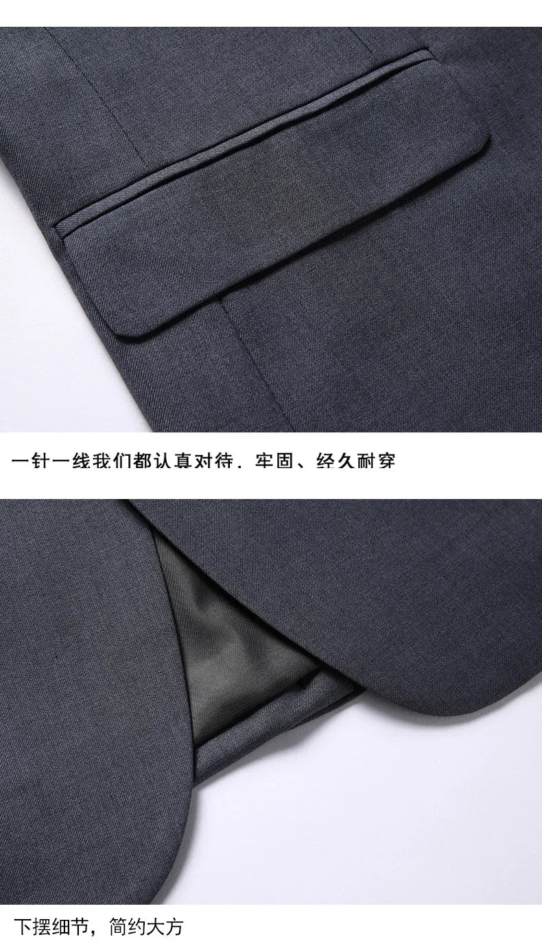Férfi öltöny Butik Üzleti (Blazer + Mellény + Nadrág) Úri Esküvői Hétköznapi Professzionális Formális öltöny 3 részes M-6XL