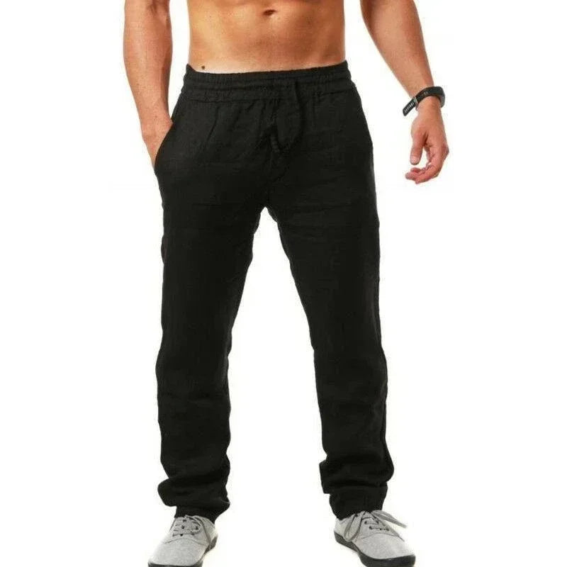 Ropa hombre bag nadrág Férfi pamut lenvászon lezser nadrág Lélegző nadrág Fitness utcai ruházat Kocogás Ősz Nyár