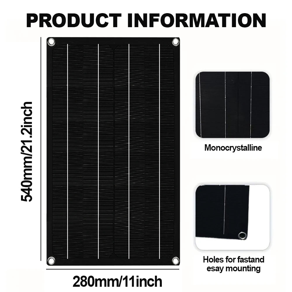 SOECOPO 2400W-os rugalmas napelemkészlet 3 db 800W-os fotovoltaikus panellel, 18V-os akkumulátortöltővel, ingyenes 100A-es vezérlővel lakókocsis kempingezéshez