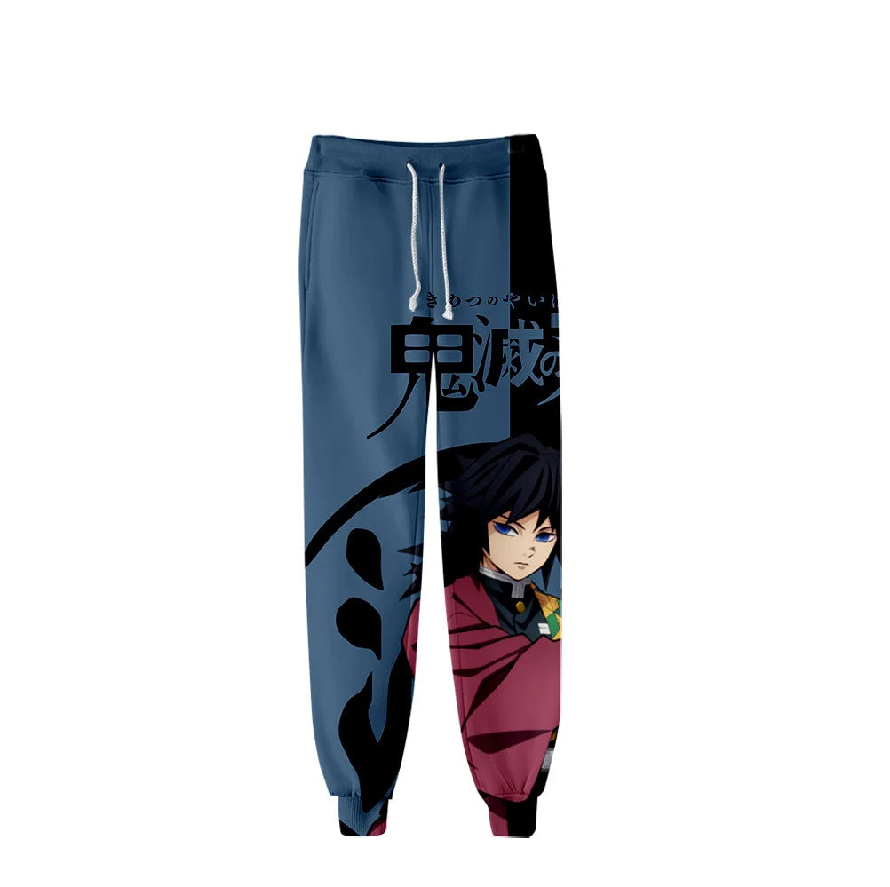 Kimetsu No Yaiba Tomioka Giyuu Fiú Lány Hosszú Nadrág Demon Slayer Melegítőnadrág Férfi Női Anime Rajzfilm Sportruházat