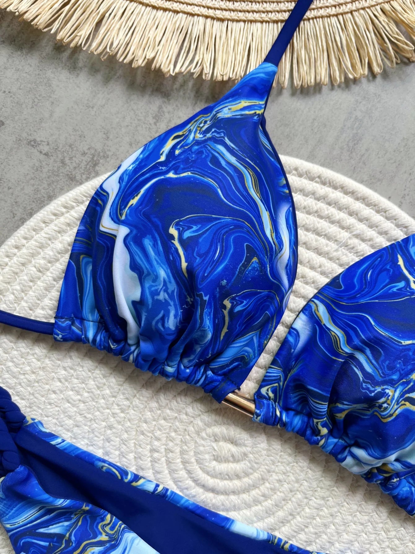 RUOTONSEPT nyomtatott pántnélküli mini tanga magas kivágású bikini női fürdőruha női fürdőruha kétrészes bikiniszett fürdőruha úszás