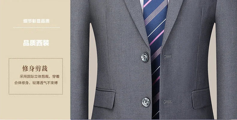 Férfi kétgombos öltöny, kétrészes szett, nadrággal S-6XL méretben