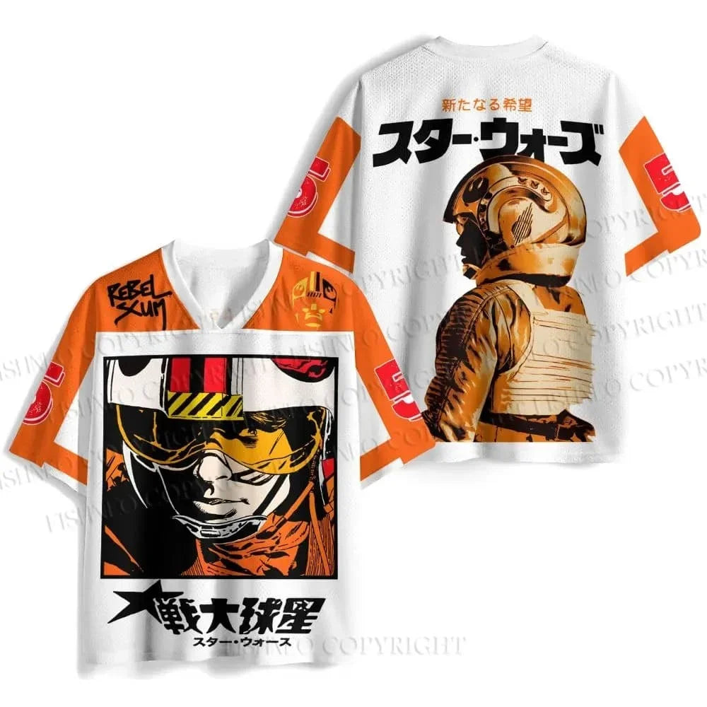 Star Wars klasszikus filmes logós gyerek póló, retró, utcai viselet, rövid ujjú, V-nyakú, unisex hiphop, hétköznapi rajongói felső
