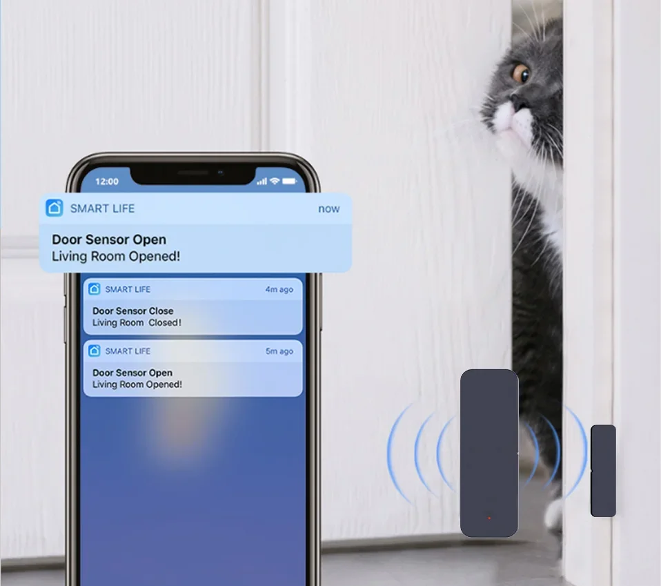 Tuya Zigbee 3.0 WiFi ajtóérzékelő ablakérzékelő szerződésérzékelő alkalmazás távirányító SmartLife Yandex Alexa-val működik