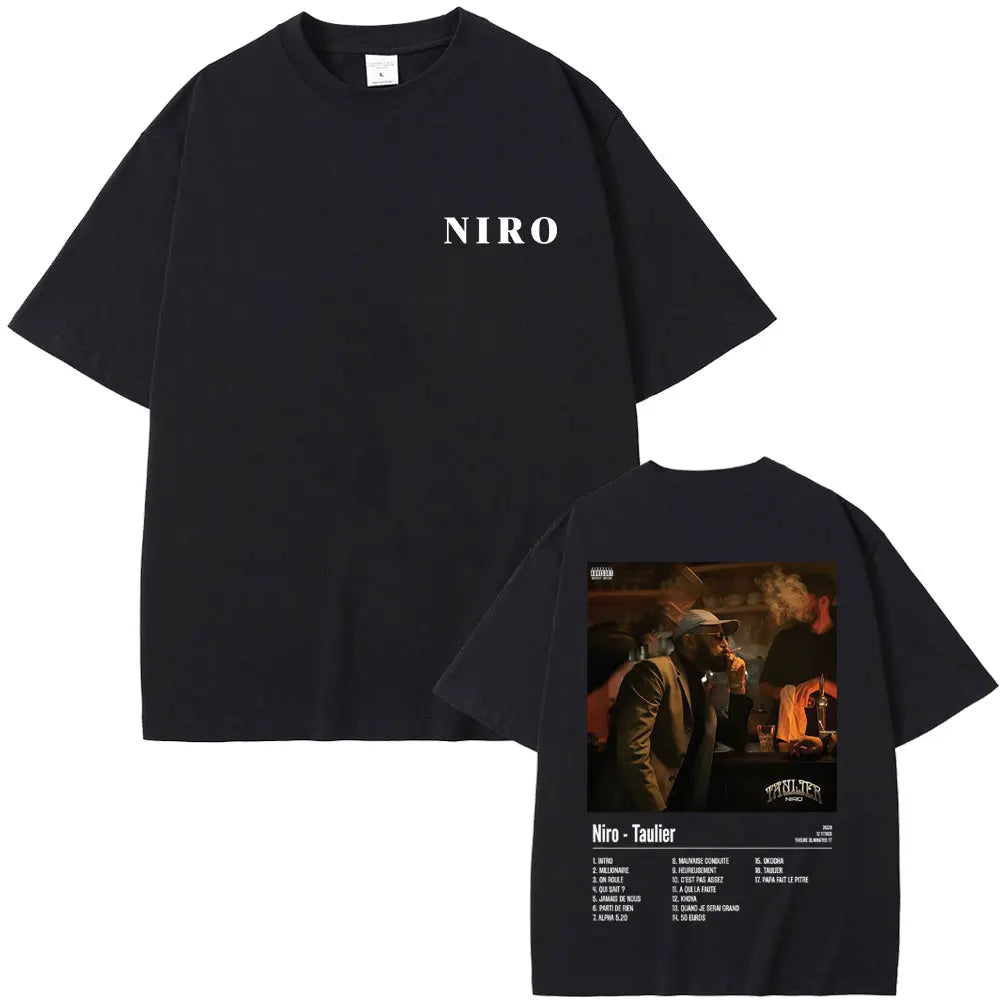 Rapper Niro OX7 album grafikus póló férfi női hiphop divat