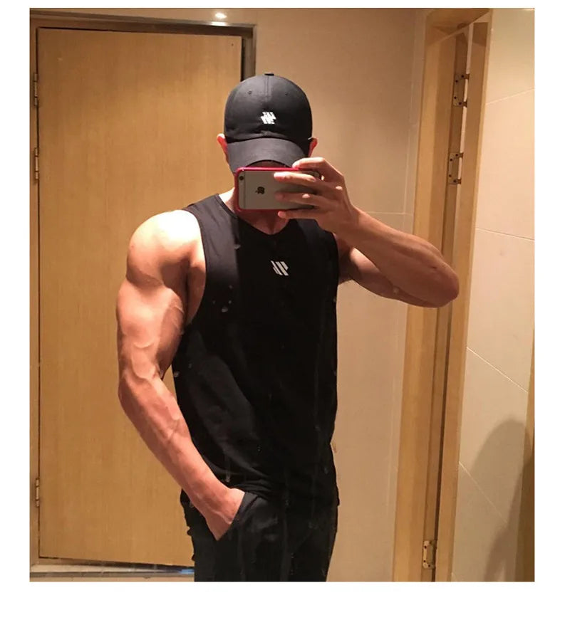 2024 Férfi fitnesz Tank top ujjatlan hálós lélegző sport Alsóing