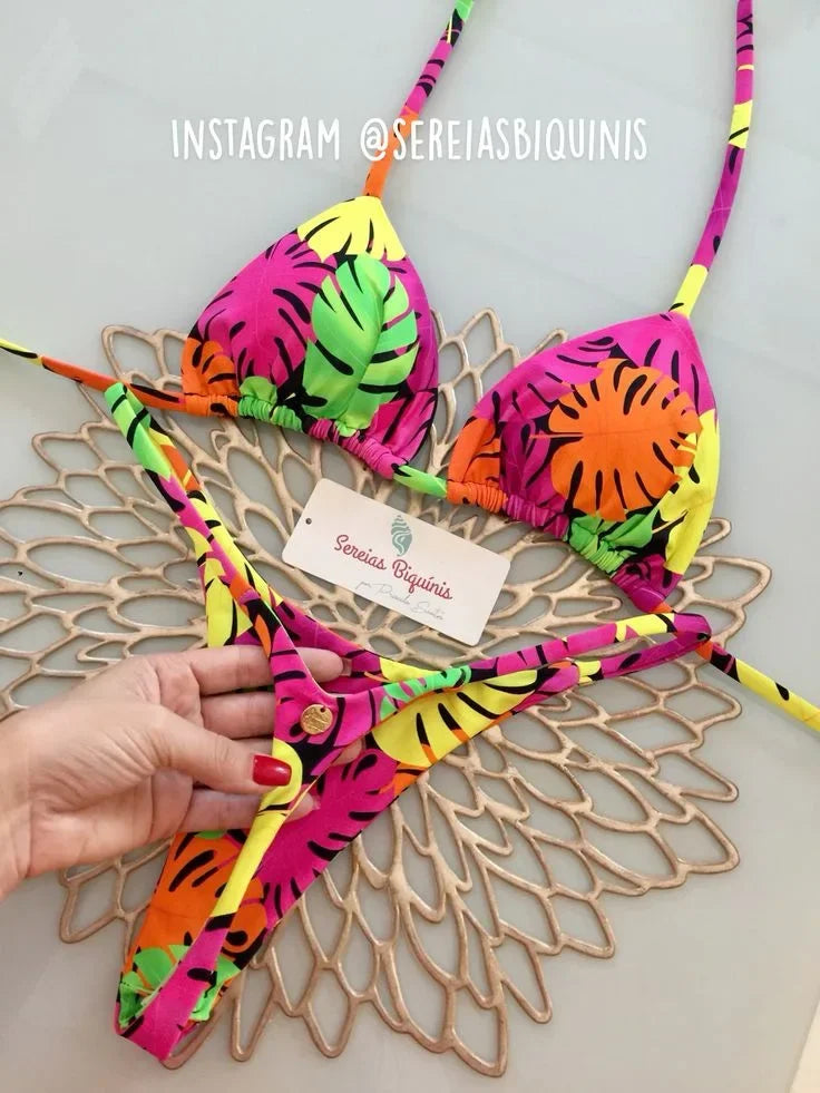 Új bikini női fürdőruha strandnyaralás fürdőruha leopárdmintás szexi bikini szett strandruha fürdőruha tanga fürdőruha biquinis