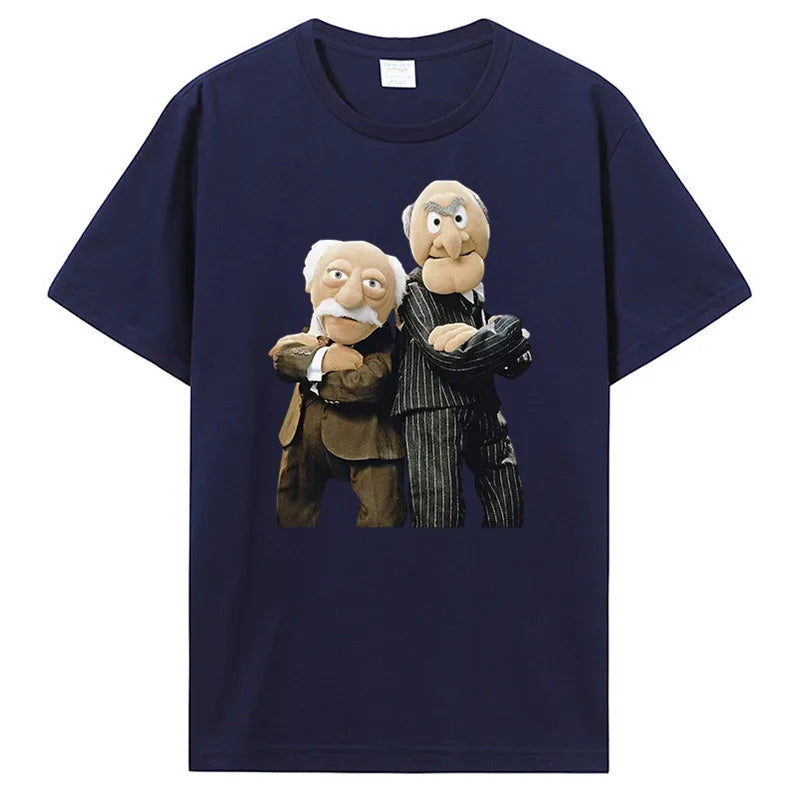 Statler and Waldorf fekete póló ruházat divat 100% pamut jó minőségű márkás pamut ing stílus menő ingek