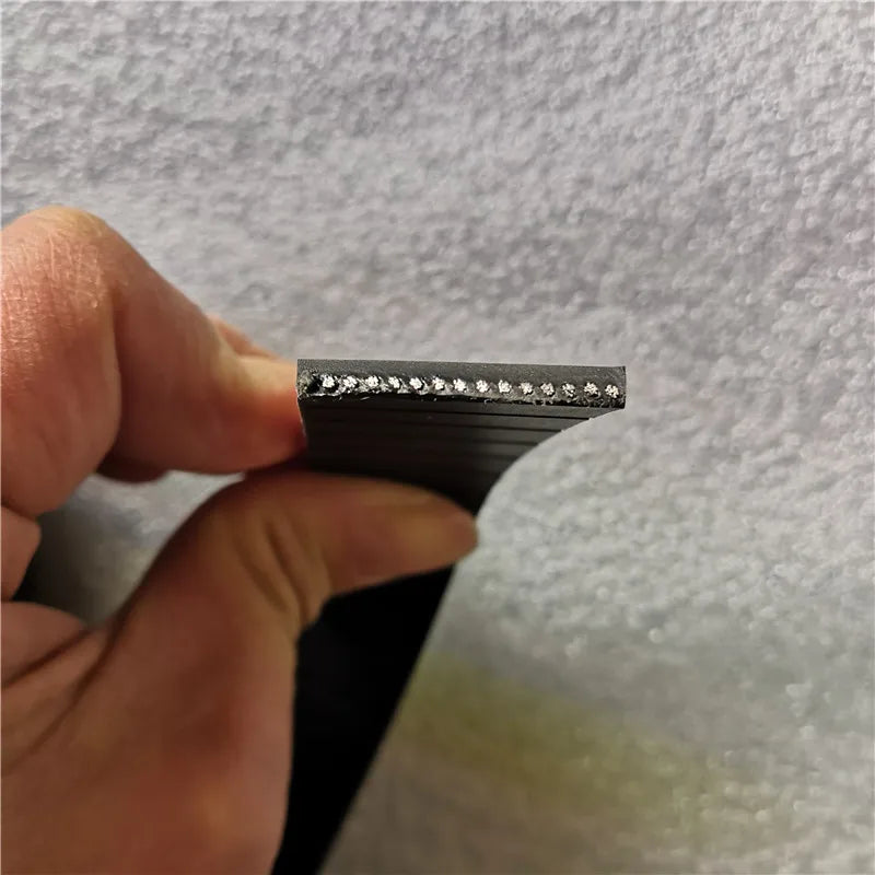 TPU beépített acélhuzal lapos övek fitneszeszközökhöz, vastagság 2 mm, szélesség 20/25/30/40 mm, lábhajtású gépmeghajtó tartozékok