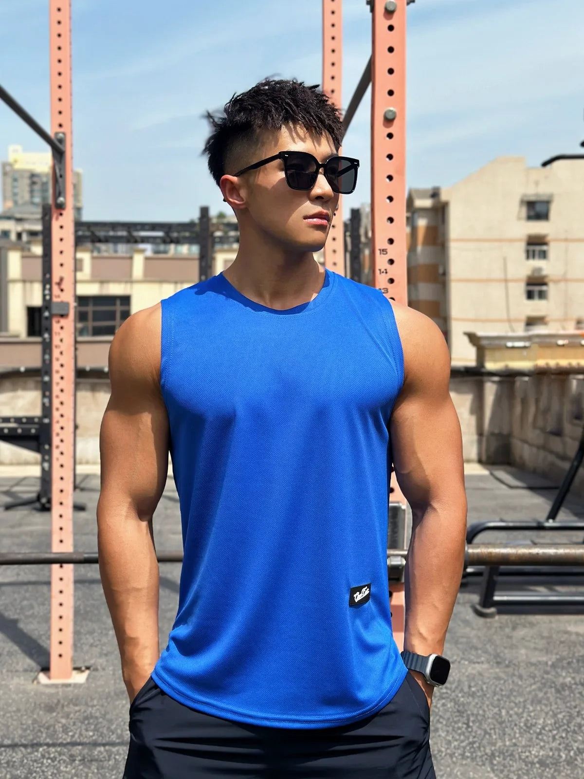 2025 Nyári Új Trend Férfi Tank Top Hálós  Sport Fitness  Ujjatlan Gyorsan Száraz