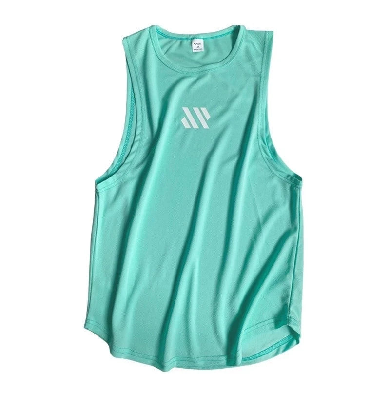 2024 Férfi fitnesz Tank top ujjatlan hálós lélegző sport Alsóing