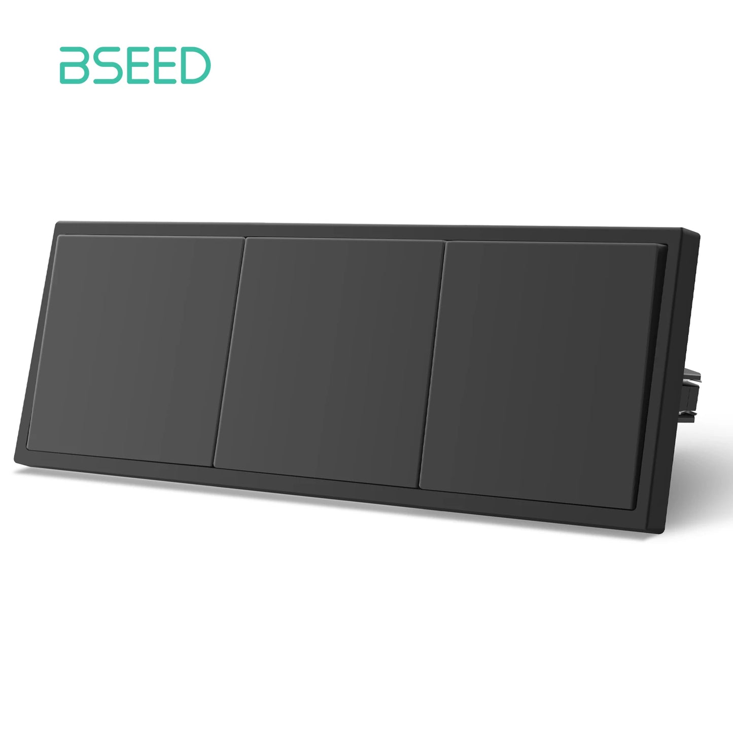 BSEED 1/2-es mechanikus gombos kapcsolók, 1 állású, EU fali aljzatok, USB tápcsatlakozókkal, műanyag panel, LED-ek nélkül, fekete sorozat