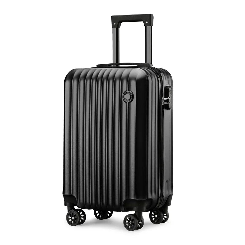 1 darabos készlet, 20 hüvelykes bőröndtáskák, gurulós bőrönd, kombinációs zár, forgó kerekek, kemény PC anyag, réteges tárolás