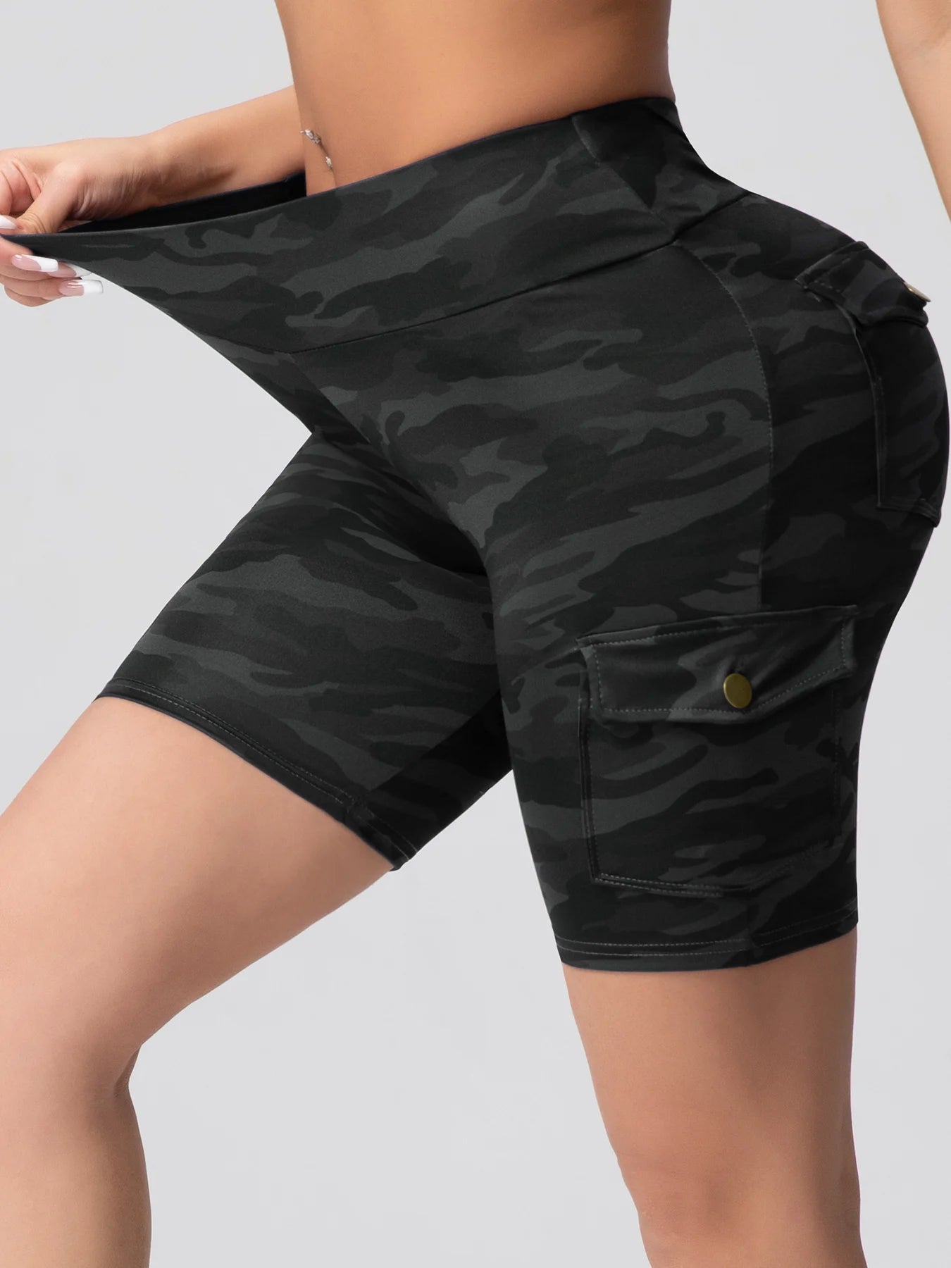 Zsebes edzőnadrág női magas derekú divatos fitnesznadrág vékony, rugalmas, kültéri, kényelmes sportleggings