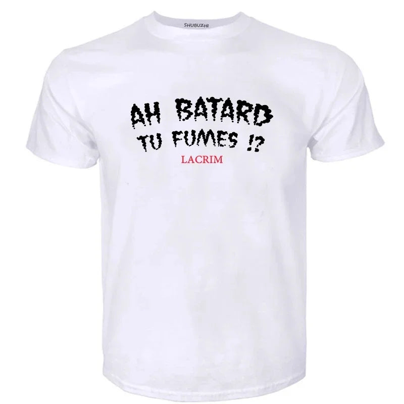 Férfi pólók Pamut  Ah Batard Tu Fumes Lacrim póló
