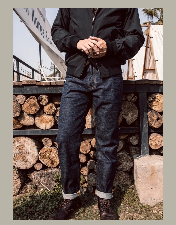 Piros Tornado Customized Tapered Jeans 14oz Selvedge Denim Nadrág Sanforized