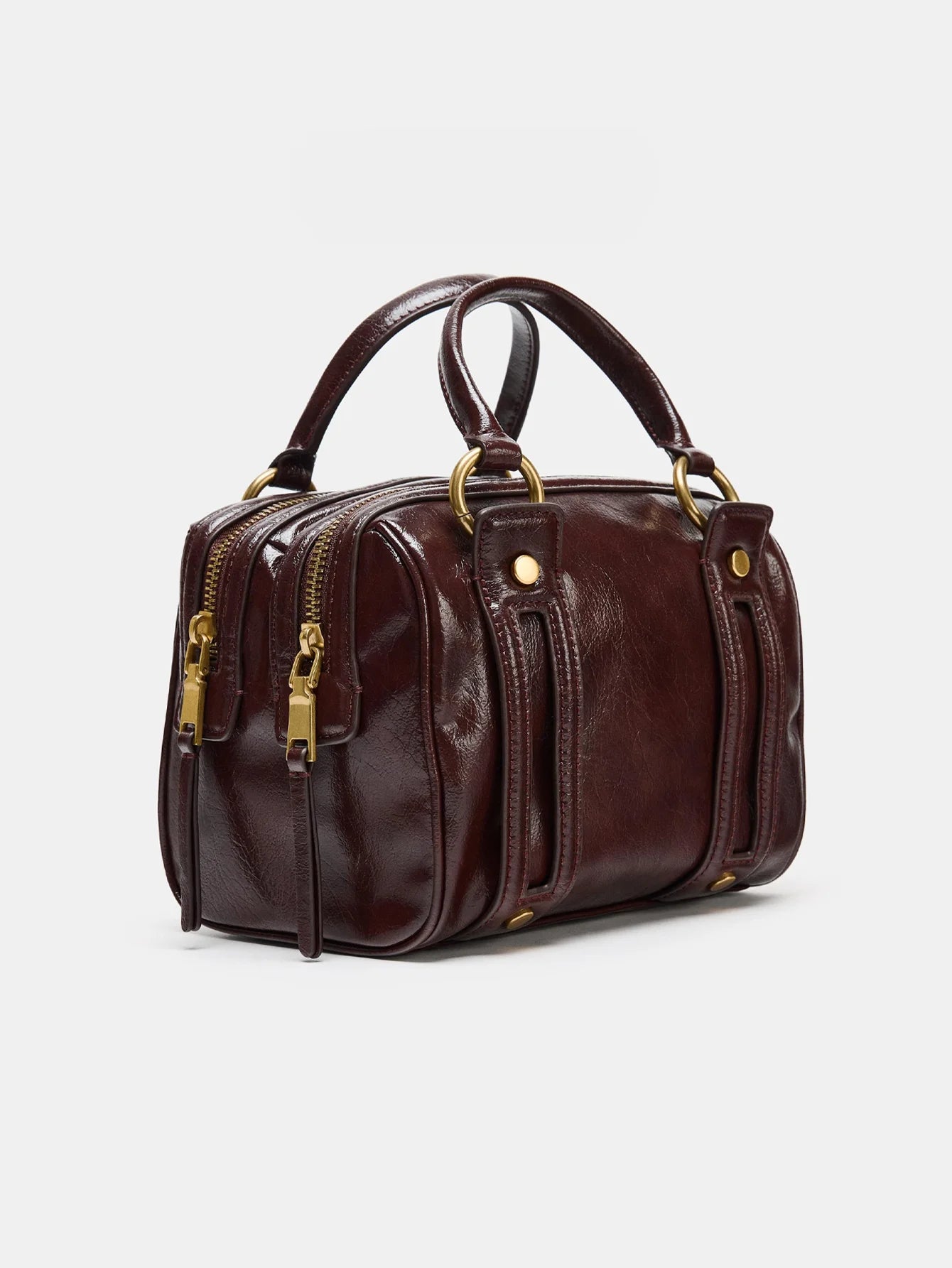 Női kézitáska - Boston vödrös táska - egyvállas felsőrészű kézitáska - designer keresztpántos táska - többzsebes keresztpántos táska - designer