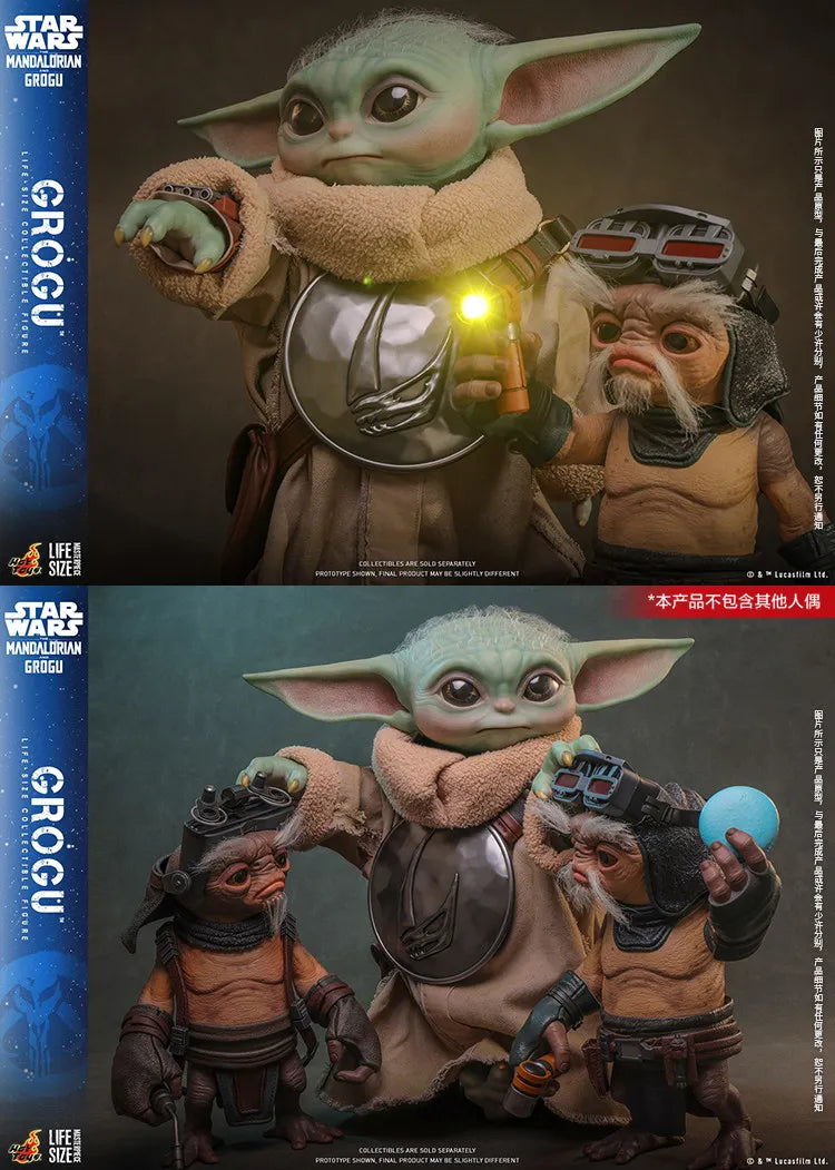 Hot Toys A Mandalóri Grogu Lms016 Grogu 1/6 37,5 cm-es filmes ajándéktárgy, asztali dísz, rajongói gyűjtemény