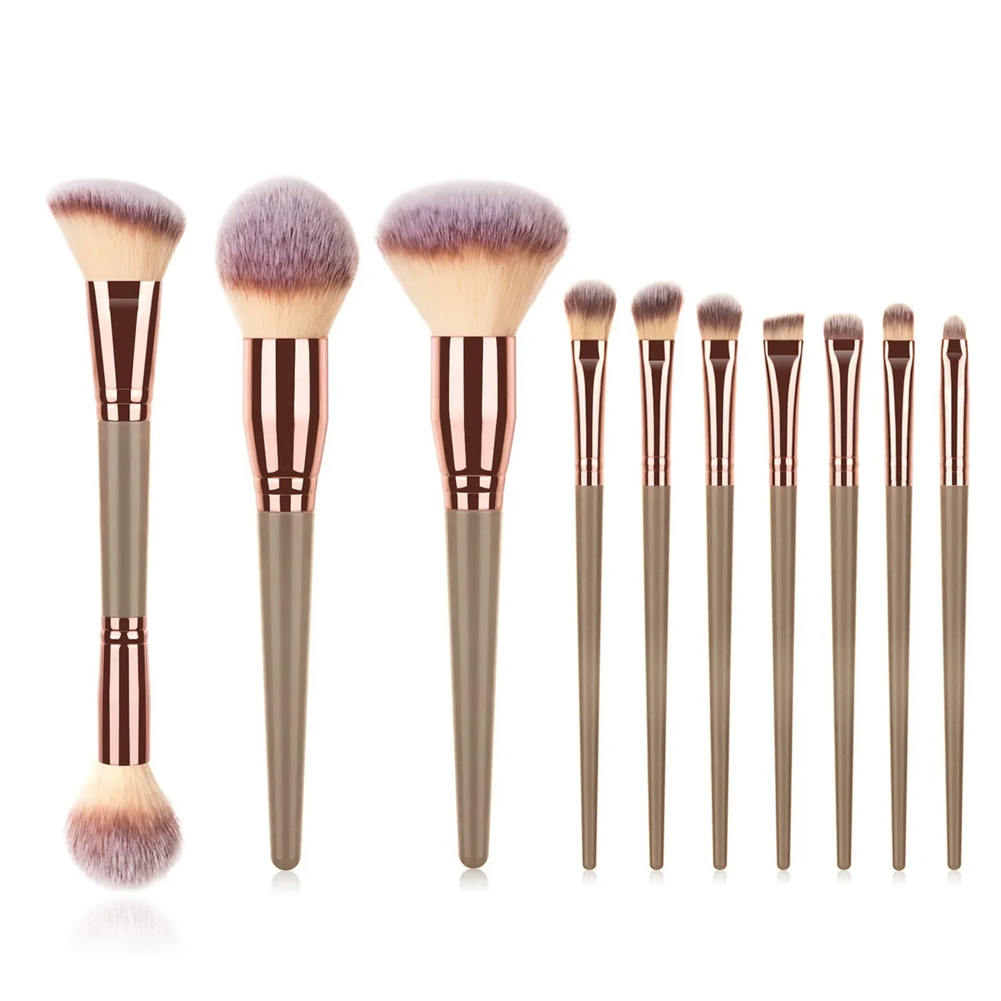 Sminkecset készlet, 15 db-os arc- és szemsminkecset készlet – alapozó púder pirosító ecset, szemhéjfesték szemceruza szemöldök ecset, highlighter ecset