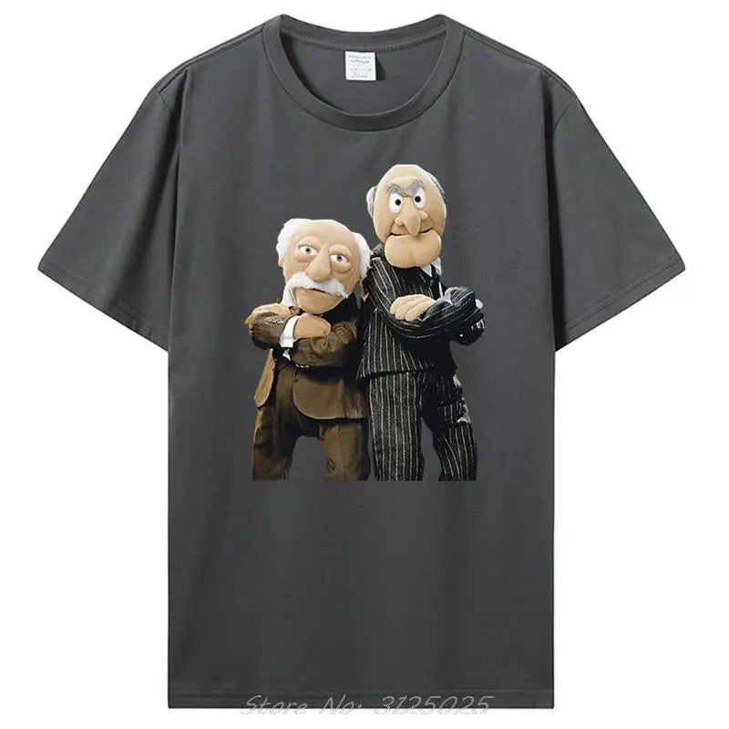 Statler and Waldorf fekete póló ruházat divat 100% pamut jó minőségű márkás pamut ing stílus menő ingek