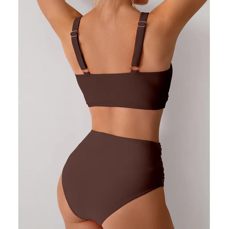 Nyári szexi bikinik push up fürdőruhák női fürdőruha női strandruhákhoz fürdőruhák magas derekú bikiniszett medencefürdőző