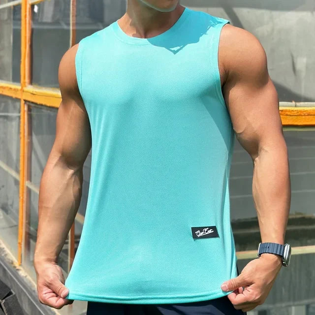 2025 Nyári Új Trend Férfi Tank Top Hálós  Sport Fitness  Ujjatlan Gyorsan Száraz