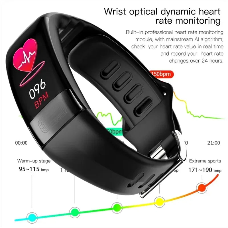 Smartwatch EKG intelligens csuklópánt vízálló P11 Plus intelligens karkötő aktivitáskövető vér oxigén intelligens karkötő fitnesz karkötő