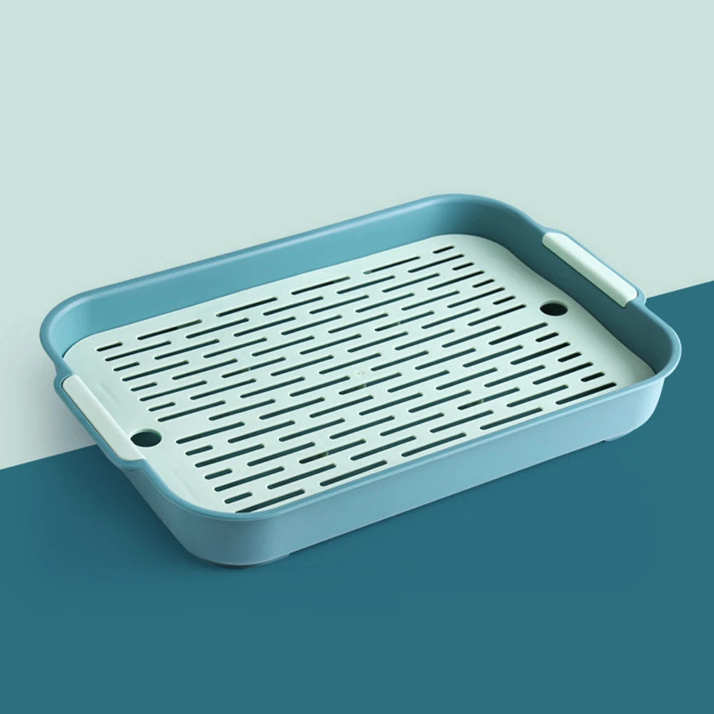 Tálca Nyúl Alomtálca Nagy Tér Sima Sarokkal Levehető Kialakítás 27x18,5x4cm Kék Kisállat Kiképzéshez Kisállat Kiképzéshez