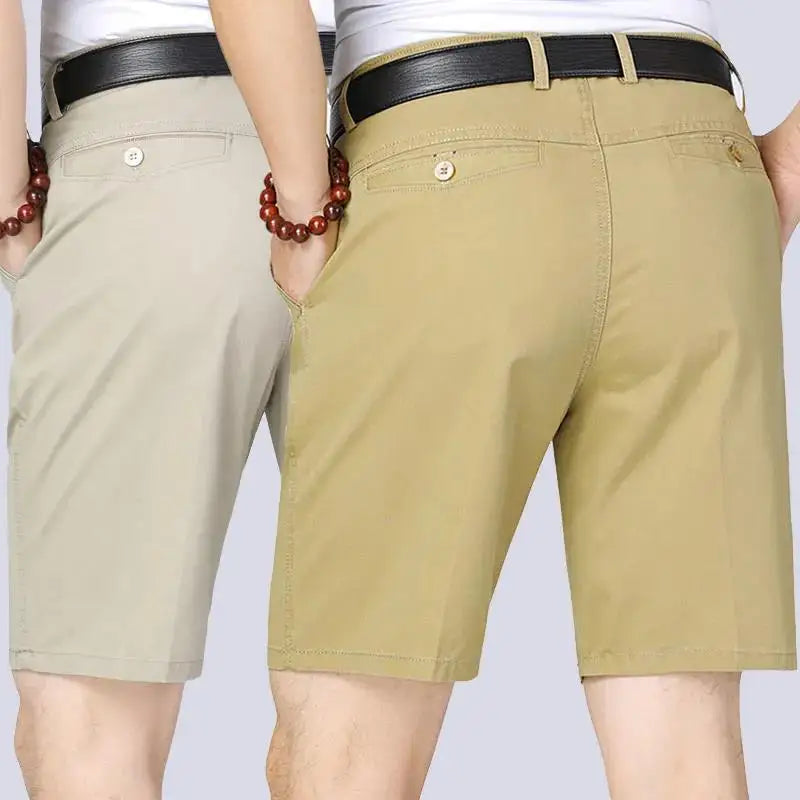 100% pamut rövidnadrág férfiaknak, térdig érő boardshorts, klasszikus márkájú, kényelmes ruházat, strandnadrág, férfi rövid nadrág