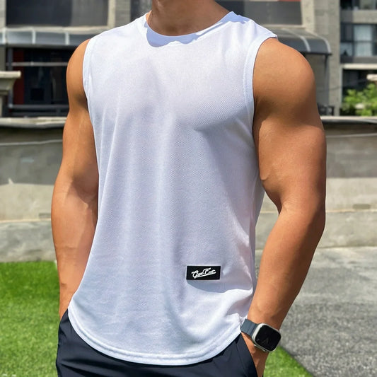 2025 Nyári Új Trend Férfi Tank Top Hálós  Sport Fitness  Ujjatlan Gyorsan Száraz