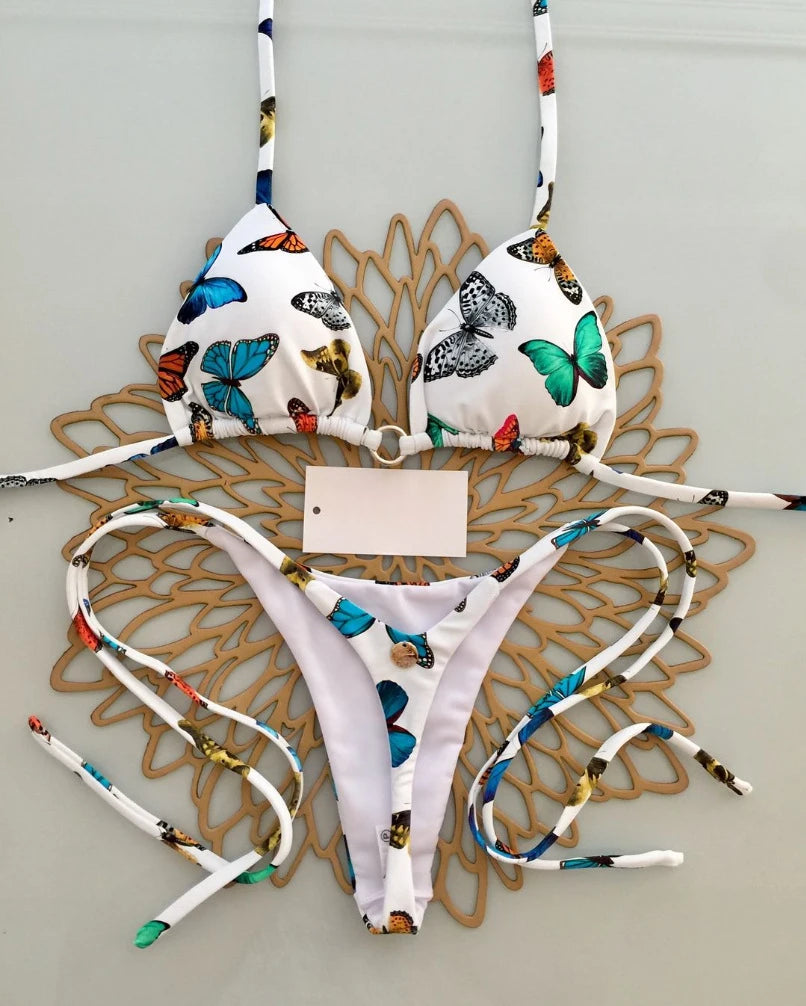 Új bikini női fürdőruha strandnyaralás fürdőruha leopárdmintás szexi bikini szett strandruha fürdőruha tanga fürdőruha biquinis