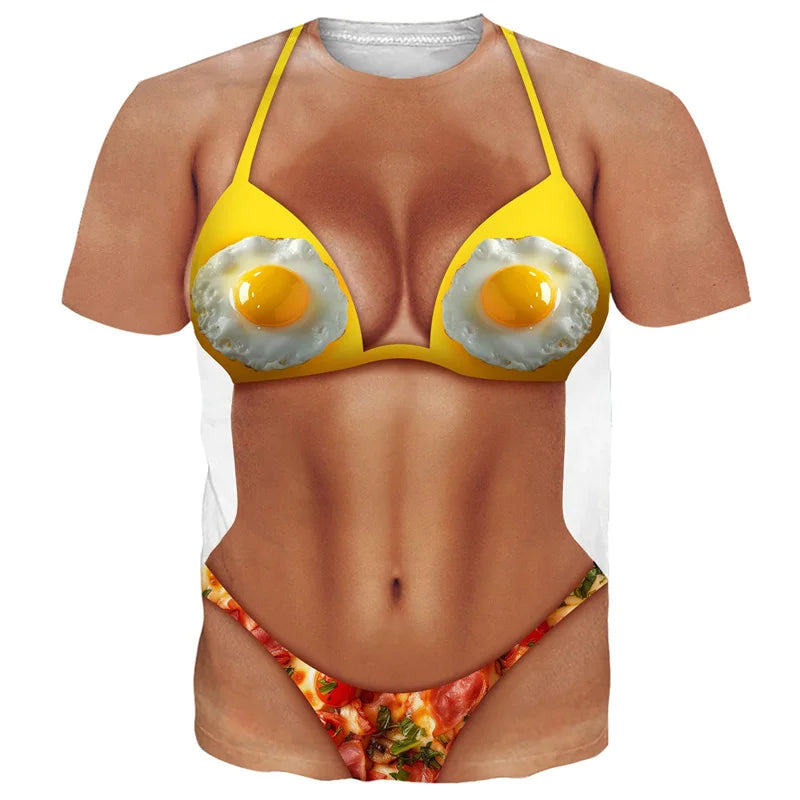 Vicces bikini   női , férfi póló