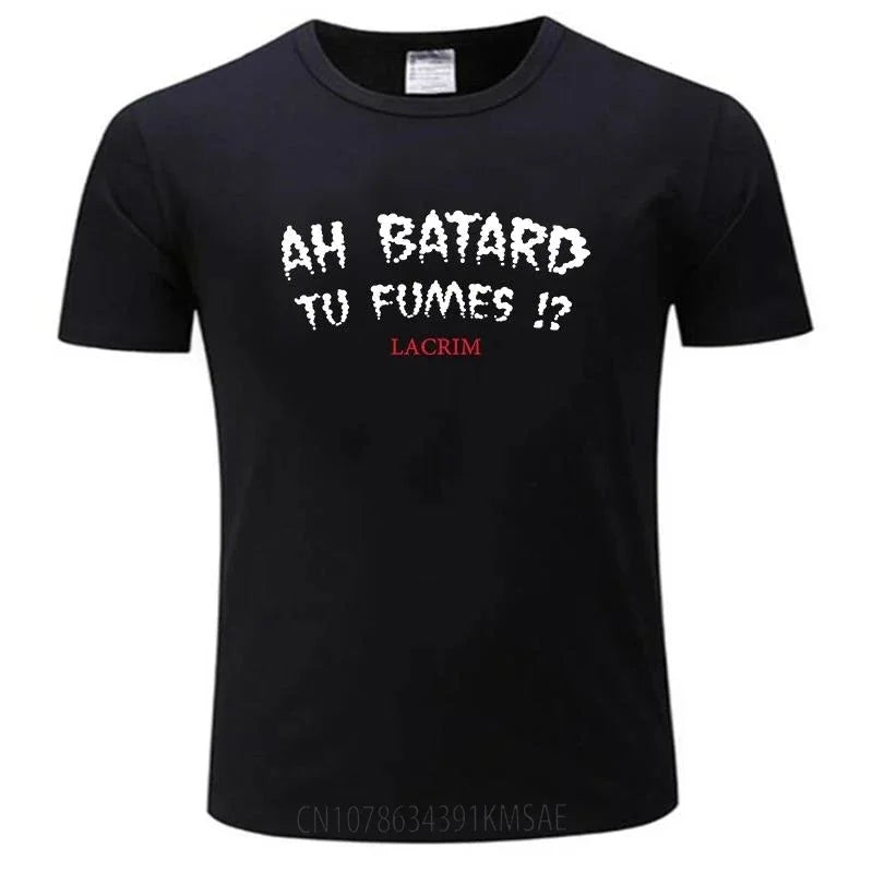 Férfi pólók Pamut  Ah Batard Tu Fumes Lacrim póló
